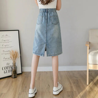 Summer Design Denim Skirt Mid-length Phosgene