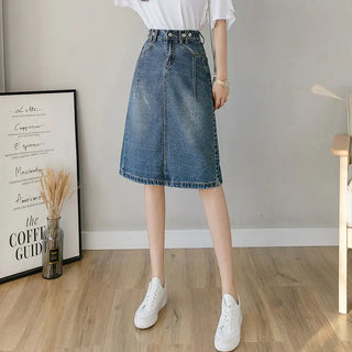 Summer Design Denim Skirt Mid-length Phosgene