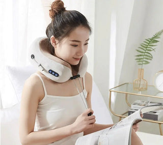 U Shaped Massage Pillow Neck Massage Device Electric Neck Massager Apparatus Shoulder Back Cervical Massager For Body Relaxation Phosgene