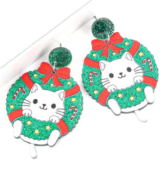 Fashion Christmas Geometric Earrings Stud Xmas Party Jewelry Women Gift