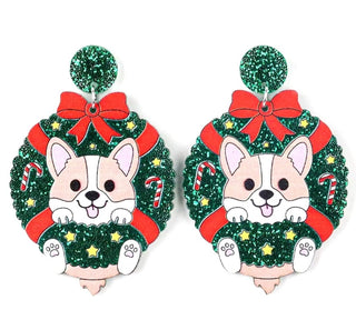 Fashion Christmas Geometric Earrings Stud Xmas Party Jewelry Women Gift