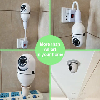 WiFi CAMERA 1080P Bulb 4X Zoom Camera E27 Home 5GWiFi Alarm Monitor Phosgene