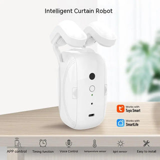 Wifi Curtain Robot Smart Home Roman Rod Electric Curtain Companion Phosgene