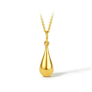 Women's 18K Water Drop 3D Pendant Necklace Phosgene