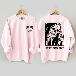 Women's Creative Heart Cute Skull Print Sweater Phosgene