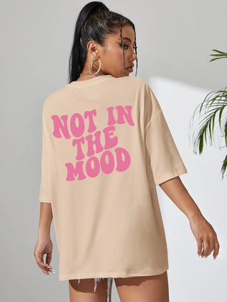 Women's Letters Not In The Mood Printed T-shirts Phosgene