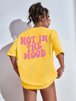 Women's Letters Not In The Mood Printed T-shirts Phosgene