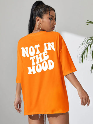 Women's Letters Not In The Mood Printed T-shirts Phosgene