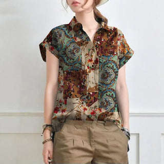 Women's Printed Short Sleeve Casual Fashion Phosgene