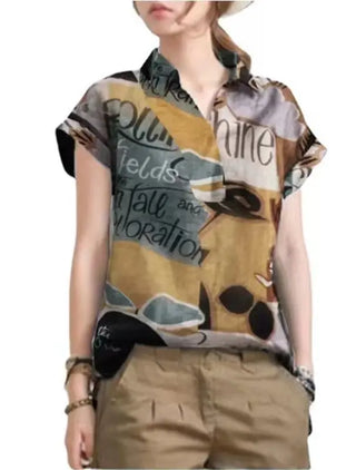 Women's Printed Short Sleeve Casual Fashion Phosgene