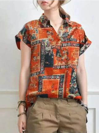 Women's Printed Short Sleeve Casual Fashion Phosgene