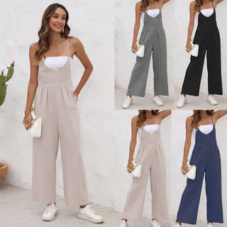 Women's Solid Color Casual Jumpsuit Phosgene