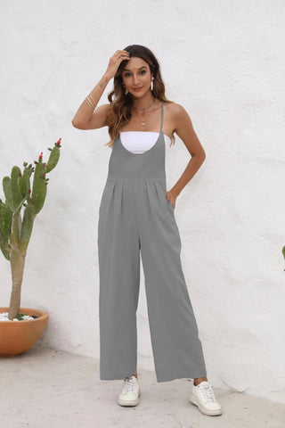 Women's Solid Color Casual Jumpsuit Phosgene