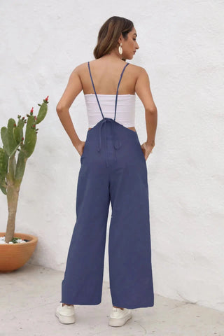 Women's Solid Color Casual Jumpsuit Phosgene