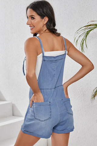 Women's Solid Color Sleeveless Casual All-match Jumpsuit Phosgene