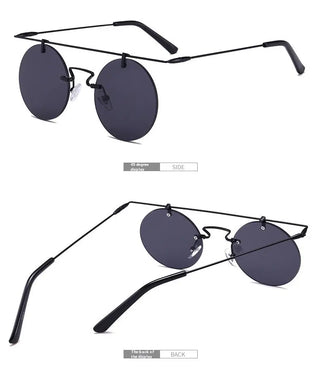 Women's Sun Round Fashion Trend Leisure Travel Punk Sun Glasses Phosgene