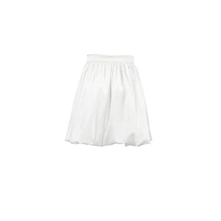 Women's White Fashion Satin A- Line Skirt Phosgene