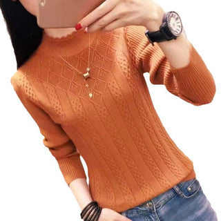 Women's Half Turtleneck Pullover Solid Color - Phosgene