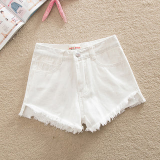 Summer Front Short Back Long High Waist Denim Shorts - Phosgene