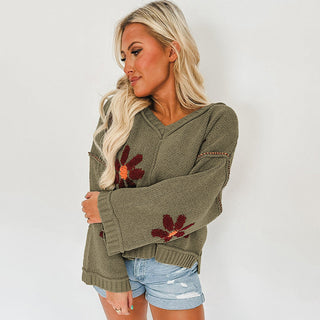 Fashion Floral Pullover Women - Phosgene