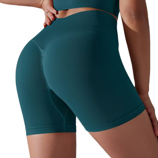 Hip Raise Skinny High Elastic Yoga Shorts - Phosgene