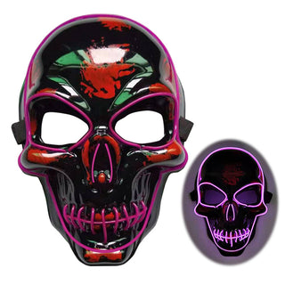 Halloween Skeleton Mask LED Glow Scary Mask - Phosgene