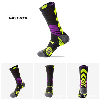 Men's Elite Trendy Contrast Color Long Tube Basketball Socks - Phosgene