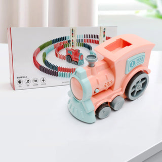 Domino Train Toys Baby Toys Car Puzzle Automatic Release Licensing Electric Building Blocks Train Toy - Phosgene