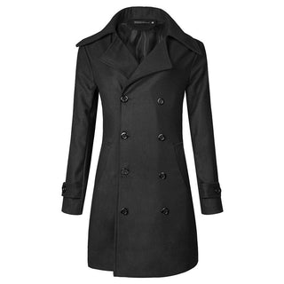 Double Breasted Mid-length Trench Coat Plus Size - Phosgene