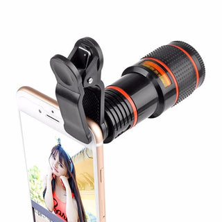 HD 8X Clip On Optical Zoom Telescope Camera Lens For Universal Mobile Cell Phone - Phosgene