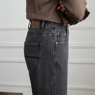 High Waisted Straight Leg Denim Pants Japanese Style Phosgene