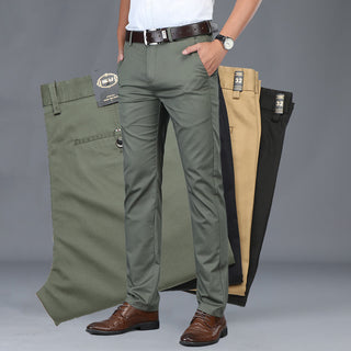 High Waist Stretch Business Casual Men's Trousers - Phosgene