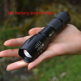 Aluminum Alloy Strong Light Flashlight 18650 Super Bright Outdoor Lighting T6 Flashlight - Phosgene