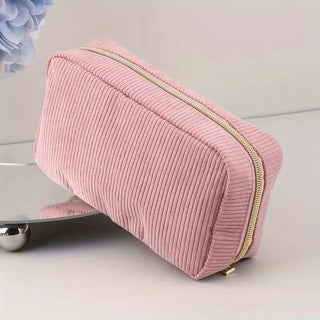 Fashion Corduroy Storage Cosmetic Bag - Phosgene