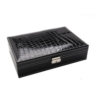 Leather Rectangular Single Layer Stud Earring Storage Box - Phosgene