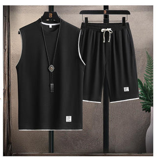 Men's Summer Short Sleeve Shorts A Set Of Leisure Sports Suit Phosgene