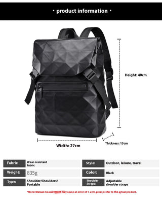 Diamond Lattice Men's Casual Backpack - Phosgene