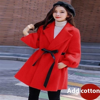 Women's Autumn And Winter New Korean Style Loose Thick Temperament Small Size Woolen Coat - Phosgene