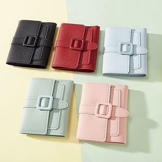 Purse Short Solid Color Card Holder Spring Women's High Sense - Phosgene