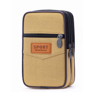 Enlarged Canvas Mobile Phone Bag Zipper Waterproof - Phosgene