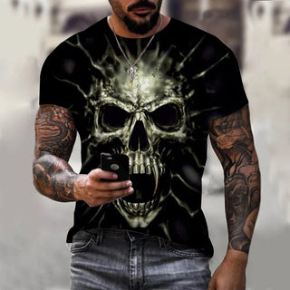 Summer New 3D Printing Fashion Boys' Short Sleeve T-shirt Phosgene