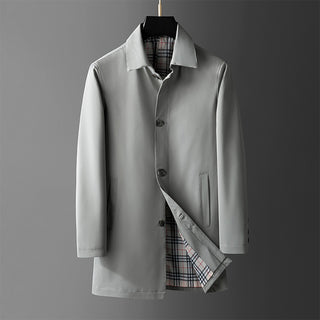 Men's Mid-length Trendy Casual Loose Trench Coat - Phosgene