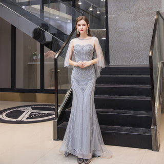 Temperament High-end Bride Fishtail Evening Dress Woman - Phosgene