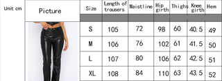 Fashion New Women's High Elastic PU Leather Pants - Phosgene