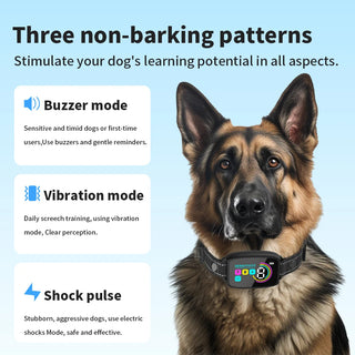 Smart Automatic Anti Barking Dog Collar Rechargeable Bark Stopper Stop Barking HD Digital Display IP67 Waterproof Collar For Dogs Pet Products - Phosgene