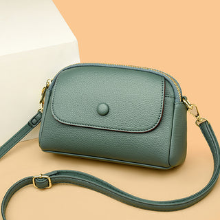 Lightweight Soft Leather One-shoulder Crossbody Bag - Phosgene