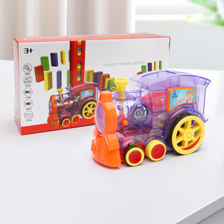 Domino Train Toys Baby Toys Car Puzzle Automatic Release Licensing Electric Building Blocks Train Toy - Phosgene