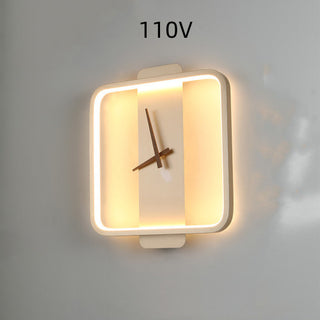 Nordic Wall Lamp Bedroom Bedside Lamp Clock Modeling Lamp - Phosgene