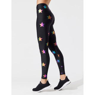 Women's Fashion Sports Colorful Five-pointed Star Print Bottoming Pants - Phosgene