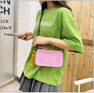 Transparent Square Fashion Trend Jelly Single Shoulder Diagonal Cross Bag - Phosgene